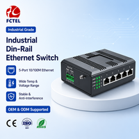 Switch Ethernet industriel non géré 5 ports Gigabit sur rail DIN RJ45 10/100/1000M pour environnements difficiles