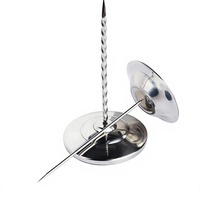 Support de Comptoir en Acier Inoxydable pour Inserts de Commande avec Fentes pour Pins, Idéal pour Salons de Thé, Restaurants, Hôtels (Modèle 0922-CDQ-08)