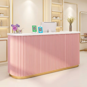 Ensemble de mobilier de salon rose poudré de luxe, équipement de beauté moderne tout-en-un pour MedSpa, salon de coiffure, onglerie, fauteuil de pédicure, beauté - Product Image 2