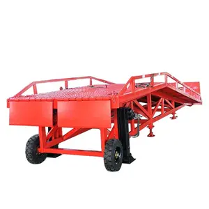 Manufacturer's Mobile Container Load Ramp Manual Hydraulic Lift Table For Forklift Boarding Bridge Use