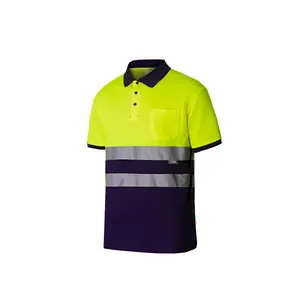 High Quality Reflective HI-VIS Basic Polo Shirt Safety Work Uniform Safety Polo Shirt With Custom Logo