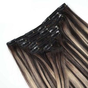 Clip in Ombre Hair Clip in Hair Loose <b>Wave</b> <b>Body</b> <b>Wave</b> 100% Remy Human Hair Ombre Blonde Clip in Hair Extension 7 Pieces Clip Hair - Product Image 3