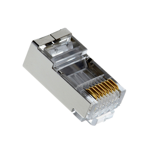 Connecteur modulaire <span class=keywords><strong>RJ45</strong></span> Cat6 8P8C FTP plaqué or, traversant, blindé, avec contacts en cuivre et boîtier PC - Product Image 4