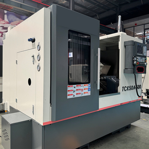 Torno CNC de bancada inclinada de alta precisión TCK46A con eje C, control Fanuc, máquina de torneado CNC pequeña para metal - Product Image 1