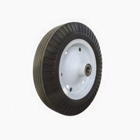 Nouveau pneu plein en PU/caoutchouc de haute qualité, petit format 13x5.00-6, anti-crevaison, avec jante métallique et bande de roulement pour pelouse, pour chariot de tondeuse à gazon, capacité de charge de 300 lb