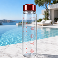 Botella de Agua de Plástico Tritan de 500 ml con Logotipo Personalizado, Taza para Jugo Libre de BPA con Tapa Metálica para Deportes, Gimnasio, Fabricante Mayorista