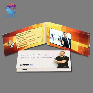 Kartu Brosur Video Bisnis Layar IPS LCD 2.4 Inci Iklan Promosi Superlieur