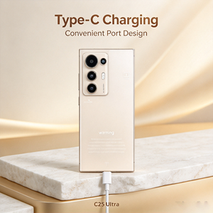 Smartphone C25 à écran ultra-large de 7,3 pouces, batterie de 8000 mAh, triple caméra, déverrouillage facial, téléphone portable avec 1 To de stockage, Android pas cher - Product Image 3