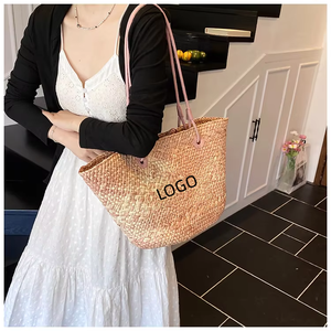 Sac fourre-tout d'été en paille naturelle grande capacité 2026 avec fermeture éclair, élégant, pour femme, plage, trajets quotidiens, décontracté, mode rétro - Product Image 5