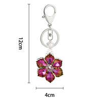 Porte-clés mignon en cristal flocon de neige, pendentif pour sac à main pour femmes, mini porte-clés