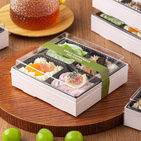 Boîte à gâteaux en gros pour macarons, boules de neige, soufflés, beignets, mochi, snacks et desserts à base de 4 céréales, emballage de pâtisserie avec couvercle
