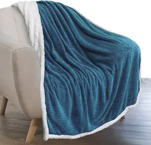 Benutzer definierte Sherpa Throw Fleece Decke für Couch Dick Fuzzy Warm Soft Decken und Würfe für Sofa