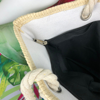 Sac de plage en toile personnalisé avec imprimé flamant rose, grand format, unisexe, pour l'été, ensemble de sacs de plage ouverts, serviette de plage de luxe