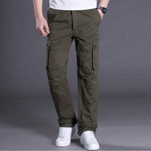 Pantalones Cargo de seis bolsillos para hombre, Pantalón de algodón y poliéster, informal, para caza, <span class=keywords><strong>caqui</strong></span>, verde, negro, gris - Product Image 4