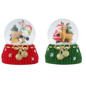 Boule de cristal personnalisable ornement de château de sapin de Noël meilleurs amis/couples amoureux fait à la main résine écologique cadeau unique pour - Product Image 3