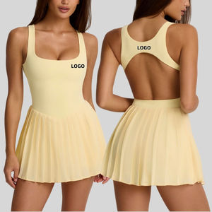 Body Deportivo Casual para Mujer, Espalda Descubierta, Color Sólido, Traje de Tenis con Shorts Integrados de Seguridad - Product Image 1