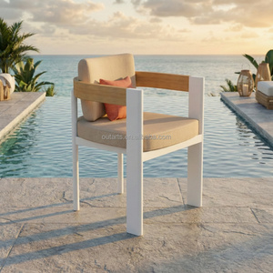Sillón de Exterior de Alta Gama con Contorno Ergonómico, Estructura de Aluminio Resistente, Cojín de Esponja Gruesa, Ideal para Jardín o <span class=keywords><strong>Terraza</strong></span> - Product Image 1