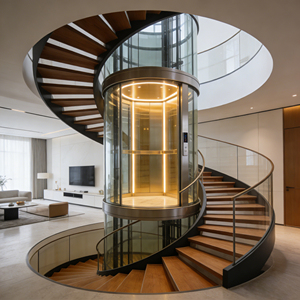 2-6 मंजिल आवासीय विला के लिए पीसी विकल्प के साथ आधुनिक छोटे घर लिफ्ट और कम शोर - Product Image 1