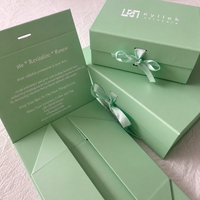 Boîte cadeau pliable écologique FSC avec couvercle magnétique, logo personnalisé, emballage plat pliable pour vêtements, OEM ODM
