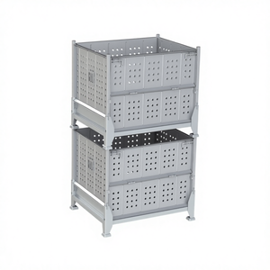 Gabbia di Stoccaggio Pieghevole, Contenitore Logistico <span class=keywords><strong>per</strong></span> Sollevamento, Cesto <span class=keywords><strong>in</strong></span> <span class=keywords><strong>Ferro</strong></span> <span class=keywords><strong>per</strong></span> Spedizioni, Scatola Industriale Mobile Modello 710 - Product Image 1