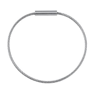 Bracciale a catena a vite 150mm 2.5mm in acciaio inossidabile, gioiello a catena sottile - Product Image 1