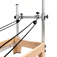 Vente en gros usine : Équipement d'exercice Platis – Reformer Pilates complet en bois d'érable avec poteau en aluminium pour studios de yoga