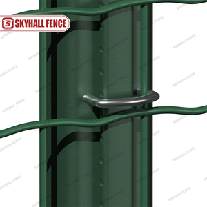 Valla europea con revestimiento de PVC Malla metálica holandesa para construcción de vías férreas y carreteras Cercado duradero Enrejado y puertas - Product Image 4