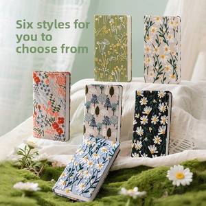 Carnet en tissu brodé mignon et simple A6, portable, avec <span class=keywords><strong>pages</strong></span> vierges et motif petite marguerite, idéal comme cadeau - Product Image 3