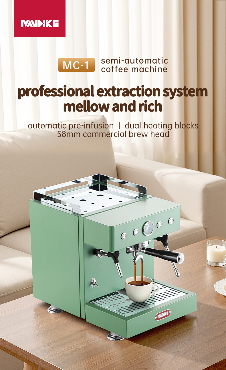 MDK MC-2 Commercial Espresso Machine Semi-Automatic with Hot Water