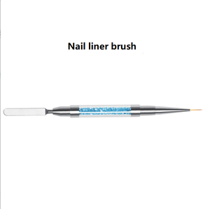 Ensemble de stylos pousse-cuticules et pinceaux à ongles 2-en-1 avec manche diamanté, outil de manucure pour la peinture au gel, idéal pour les salons - Product Image 4