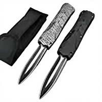 Couteau de poche tactique à double tranchant, couteau de chasse à haute dureté en acier inoxydable, couteau de survie portable pour le camping en plein air