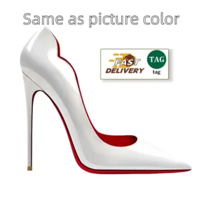Zapatos de Tacón Alto de Lujo para Mujer, Color Rojo Sexy por Dentro, Suela de Corcho, Tacón de Aguja, Tallas 35-44 - Product Image 3