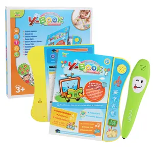 Jinming niños educación temprana inglés sonido libro aprendizaje máquina de lectura con pluma de juguete electrónico