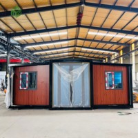 Maison préfabriquée moderne extensible de 20 pieds, étanche, de luxe, petit bureau modulaire avec salle de bain et cuisine