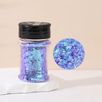 Vente chaude De Noël Holographique Glitter Chunky Mix Laser Paillettes Ensemble Flocon De Neige Arbre Coeur Pentagramme Étoile Hexagone Polyester