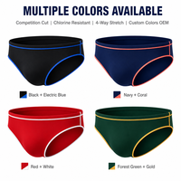 Slip de bain de compétition personnalisé pour homme, taille basse, résistant au chlore, en nylon et élasthanne, fabrication OEM