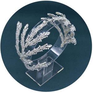 수제 신부 머리 장식 유럽 및 미국 웨딩 드레스 헤어 액세서리 헤어 클립 헤어 밴드 스타일링용 - Product Image 5