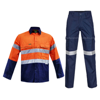 Ensemble de vêtements de travail en coton haute visibilité, vêtements de travail, construction routière, bandes réfléchissantes industrielles, chemises de travail, pantalons, uniforme de travail