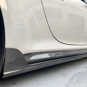 Nouveau Kit de carrosserie de jupe latérale en Fiber de carbone avec Style <span class=keywords><strong>Techart</strong></span> pour mise à niveau <span class=keywords><strong>Porsche</strong></span> 992, pièces de Modification de voiture à bord latéral - Product Image 5