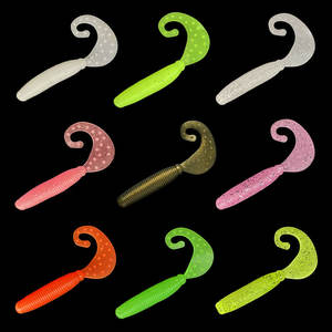 Guo Song Leurres Plastique Environnemental 5/6/7cm Paddle Tail Worm Bass Soft Grub Tackle Leurre de pêche Brème Leurre de pêche en plastique souple - Product Image 6