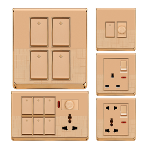 Presa Multifunzione PC Golden One Yuan a Cinque Fori, 1 Gang <span class=keywords><strong>5</strong></span> Pin con Indicatore 16A, Nuovo Design, Vendita Diretta dalla Fabbrica - Product Image 2