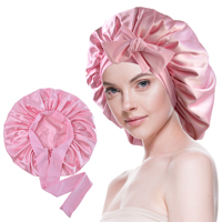 Bonnet de nuit en satin extra large, bonnet de nuit avec bande à nouer, bonnet de nuit en soie réglable, bonnet de nuit personnalisé pour cheveux