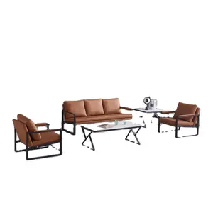 High Quality Modern Leather Office Sofa Set PU leather Living Room Sofa Furniture