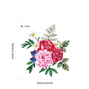 Autocollants décoratifs pour siège de toilette de salle de bain Autocollants fleurs et papillons amovibles en PVC imperméable - Product Image 3