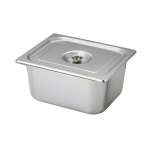 होटल रेस्तरां की आपूर्ति के लिए ढक्कन आयताकार जी पैन के साथ स्टेनलेस स्टील सेवारत ट्रे - Product Image 1