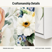 Peinture murale sur toile de bouquet de fleurs romantique impressionniste à l'aquarelle, nature morte florale pour chambre à coucher, cadeau de décoration
