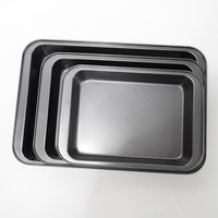 Moule à gâteau rectangulaire en acier au carbone noir de 32 cm, 37 cm, 42 cm, antiadhésif, pour pain, toast, pain de mie, pour four