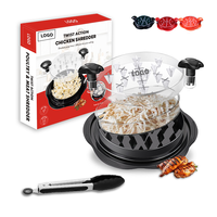 LOVFE Grand Hachoir Manuel 10 Pouces en Plastique Sans BPA, Antidérapant, pour Légumes et Poitrine de Poulet – Hachoir à Poulet Torsadé