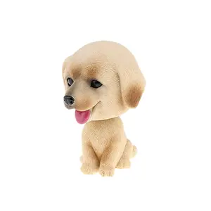 Polyresin sacudiendo la cabeza Animal perro Bobble cabeza Labrador coche salpicadero ornamento