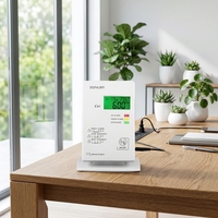 Moniteur de CO2 NDIR en temps réel avec température et humidité, sortie d'alarme RS485, pour bâtiments commerciaux, CVC, CE, FCC, RoHS, IP65